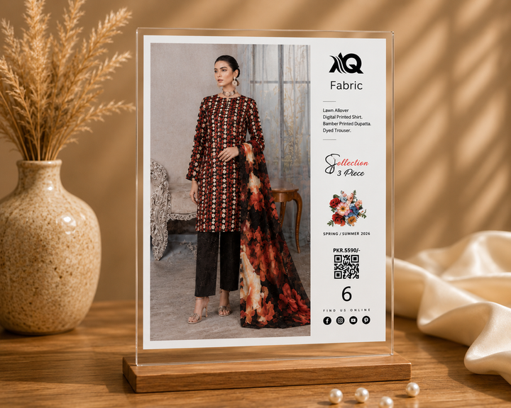 3 PC Unstitched Summer Lawn Collection - SN Fabric (6)