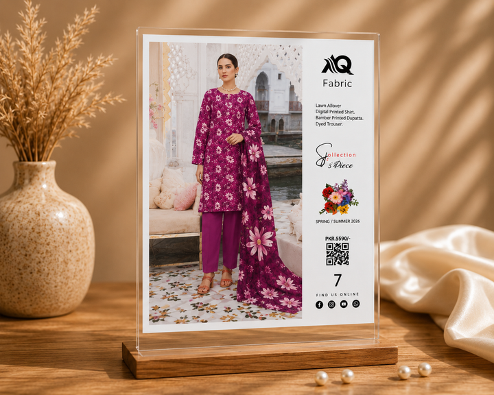 3 PC Unstitched Summer Lawn Collection - SN Fabric (7)
