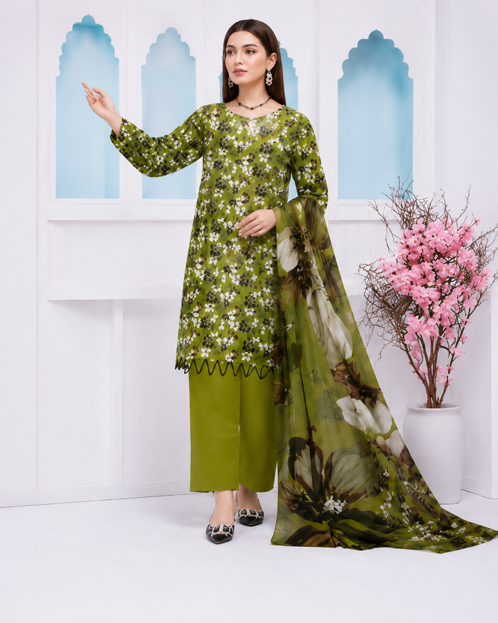 3 PC Unstitched  Summer Lawn Collection - SN Fabric (2)