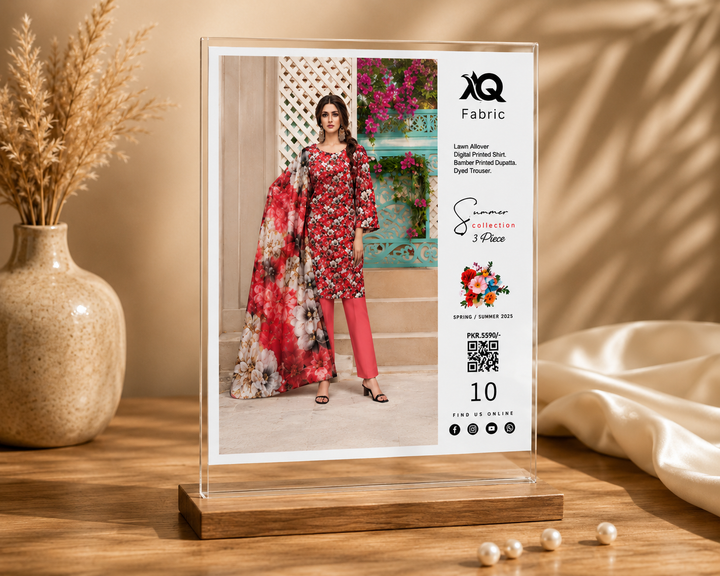 3 PC Unstitched Summer Lawn Collection - SN Fabric (10)