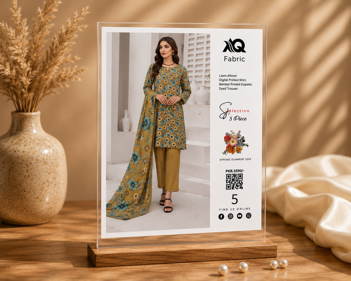 3 PC Unstitched Summer Lawn Collection - SN Fabric (5)