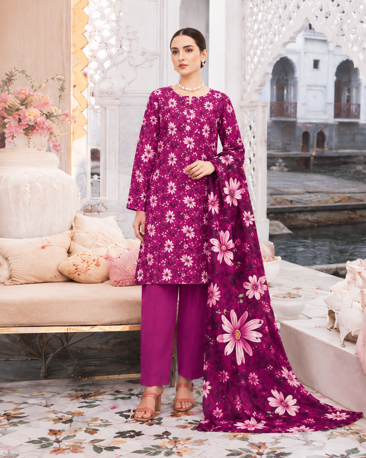 3 PC Unstitched Summer Lawn Collection - SN Fabric (7)