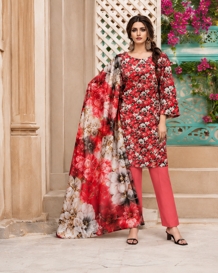 3 PC Unstitched Summer Lawn Collection - SN Fabric (10)