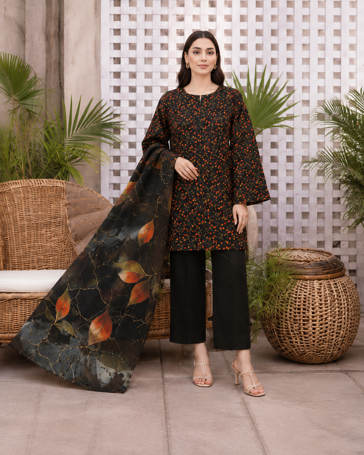 3 PC Unstitched  Summer Lawn Collection - SN Fabric (4)