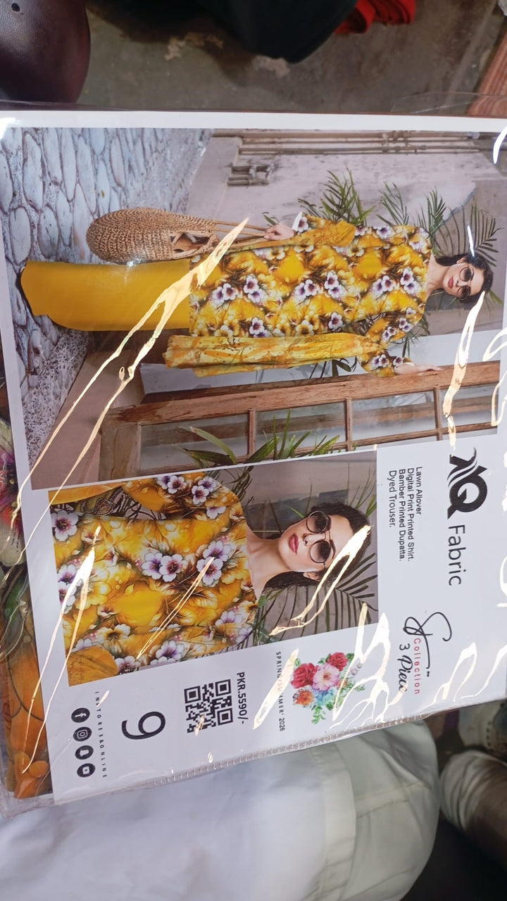 3 PC Unstitched  Summer Lawn Collection - SN Fabric (9)