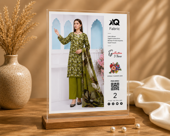 3 PC Unstitched  Summer Lawn Collection - SN Fabric (2)