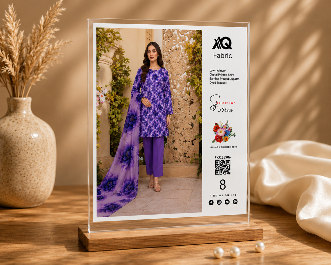 3 PC Unstitched  Summer Lawn Collection - SN Fabric (8)